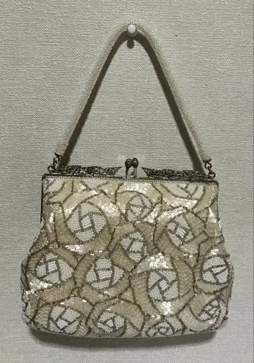 비즈 자수 일본 의류용 가방 아이보리 화이트