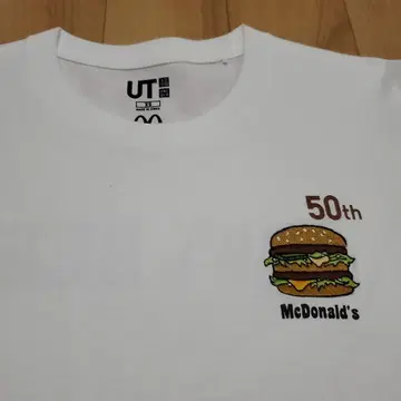 새상품급 유니클로x맥도날드 콜라보 빅맥 50주년 맥도날드 T셔츠