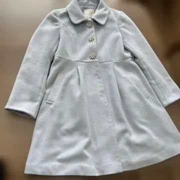 패턴 피오나 라이트 블루 A라인 롱 코트