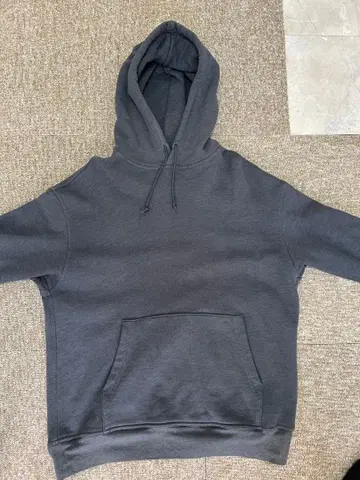 미스터 할리우드 다크 그레이 후드 부착 후드티