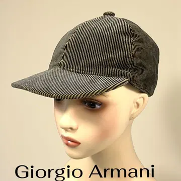 Giorgio Armani 스트라이프 코듀로이 캡
