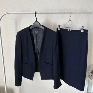 COUP DE CHANCE 수트 상하의 36 네이비 울 100%