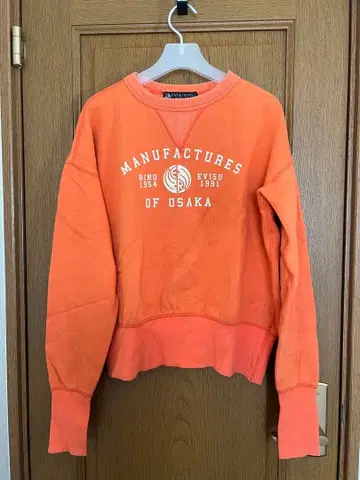 EVISU 맨투맨 링자켓 로고 디자인 구제 의류