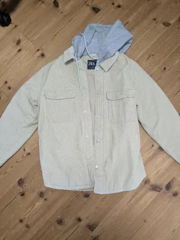ZARA 코듀로이 자켓 후드 부착