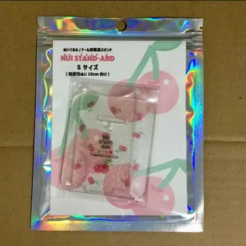 인형용 스탠드 S 사이즈(10cm) 핑크 흩뿌린 패턴