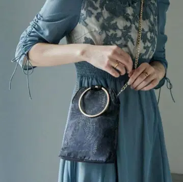 niana 링 핸들 꽃무늬 자수 레이스 파티 백