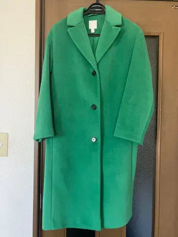 H&M 그린 롱 코트 US XS