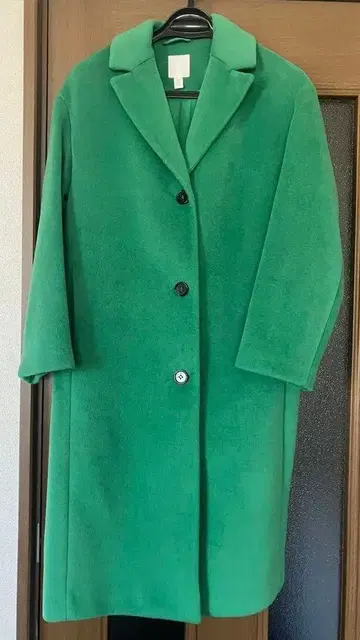 H&M 그린 롱 코트 US XS