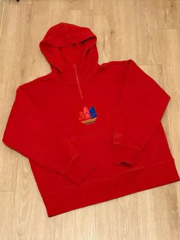 adidas 하프 지퍼 후디 S 사이즈 상당