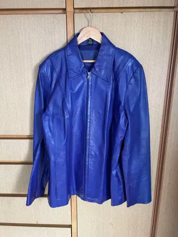 90s 가죽 자켓 보라색