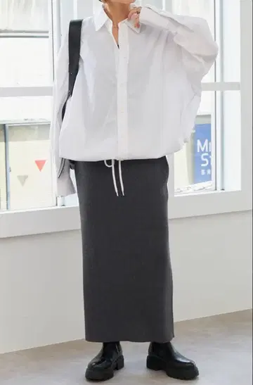 Spick & Span 긴팔 개더 셔츠 여성용 화이트 FREE