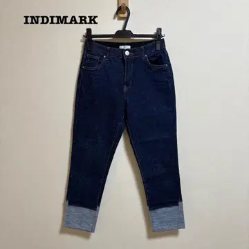 인디마크 스트레치 롤업풍 디자인 데님 M