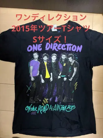 초레어 S! One Direction 2015년 투어 티셔츠 블랙 1D