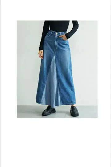 레드카드 롱 스커트 데님 스커트