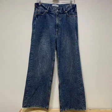 RAGEBLUE 와이드 레그 데님 팬츠 다크 블루