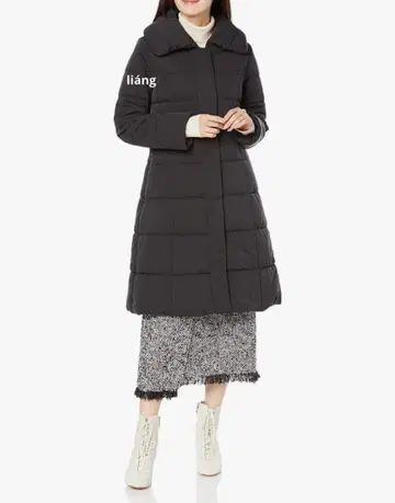 Debut de Fiore 블랙 컬러 충전솜 미들 코트