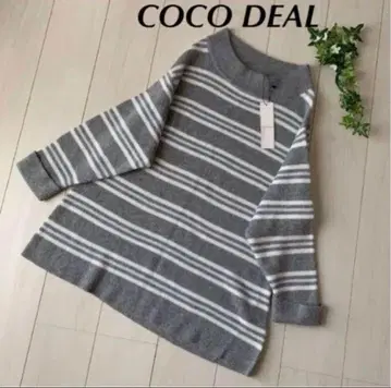 COCO DEAL 보더 니트 튜닉 A라인