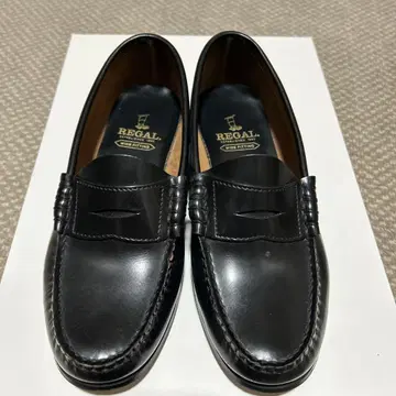 REGAL 블랙 로퍼 와이드 피팅