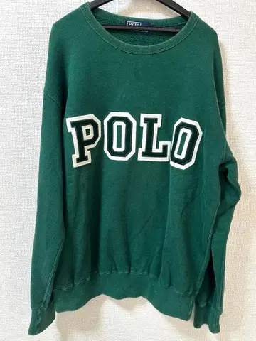 POLO 그린 맨투맨 트레이닝복 빈티지 구제 의류 폴로