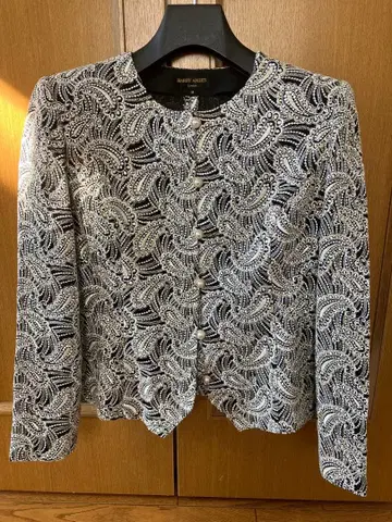 페이즐리 무늬 노카라 자켓 9R