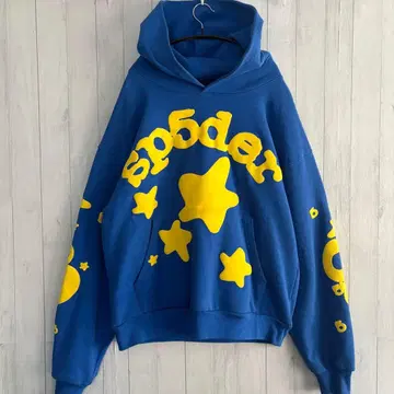 [초레어 감정필] sp5der BELUGA HOODIE L 사이즈 블루