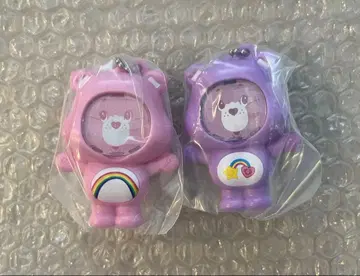 가챠 케어베어 사진 프레임 마스코트 핑크 보라색 묶음 판매