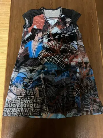 HIROKO 아트 프린트 V넥 튜닉