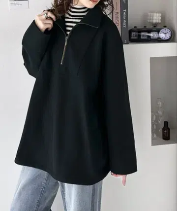 classicalelf 하프 지퍼 풀오버 맨투맨