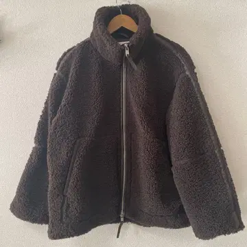 H&M 보아 자켓 L 사이즈 브라운