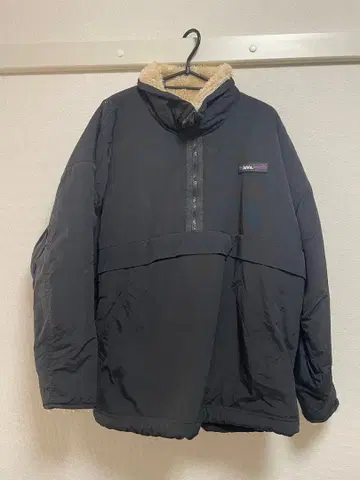 Java 리버서블 하프 지퍼 나일론 보아 오버 사이즈 블루종