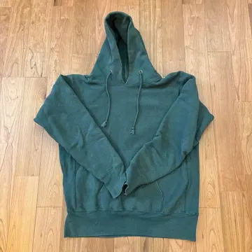 Champion 그린 후드 부착 후드티