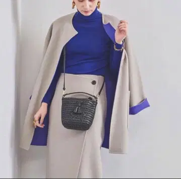 UNITED ARROWS 리버 바이컬러 코트