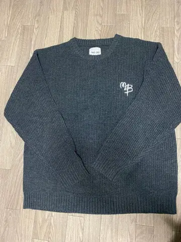 MADBRO 리브 니트 스웨터 다크 그레이 사이즈 1