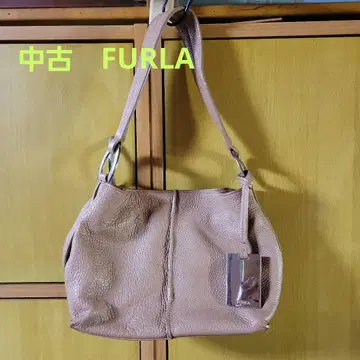 중고 [ FURLA 가죽 핸드백 ] 원숄더 베이지