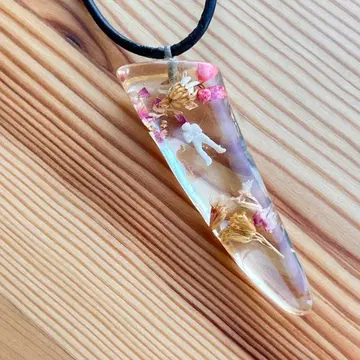 ANREALAGE 언리얼에이지 토글 목걸이 꽃 포함 클리어 컬러