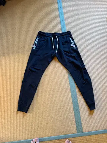 1piu1uguale3 relax 팬츠 블랙 빅 지퍼 XXL