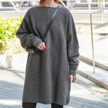 23AW 스픽앤스팬 융모 원피스 니트 울 그레이