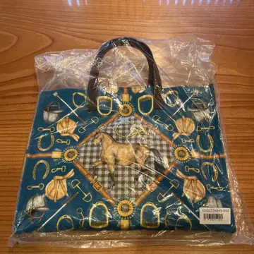 sampo 말과 마구 프린트 토트백 스카프 포함