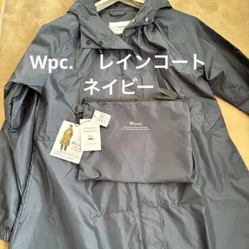 Wpc. 후드 부착 네이비 긴팔 레인코트