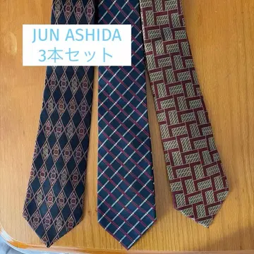 준 아시다 넥타이 3개 세트 실크 100%