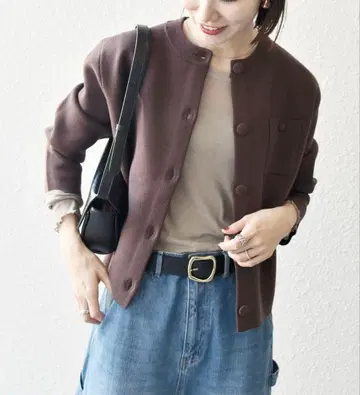 새상품 SHIPSany 밀라노 리브 노카라 니트 자켓 자켓