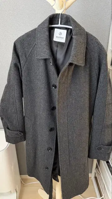나노 유니버스 울 그레이 롱 코트
