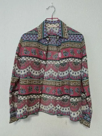 national standard 페이즐리 무늬 긴팔 셔츠