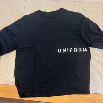유니폼 익스페리먼트 롱 티셔츠 사이즈 2 블랙