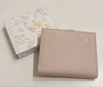 황궁 한정판 가마구치 지갑 천연 가죽 페일 핑크