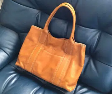 키타무라 카멜 가죽 토트백 수납 봉투 포함