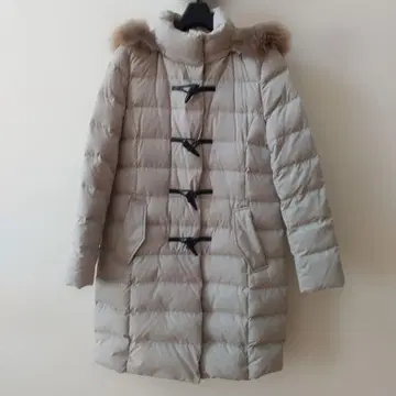 미사용 새상품 22 OCTOBRE 베이지 후드 부착 다운 코트