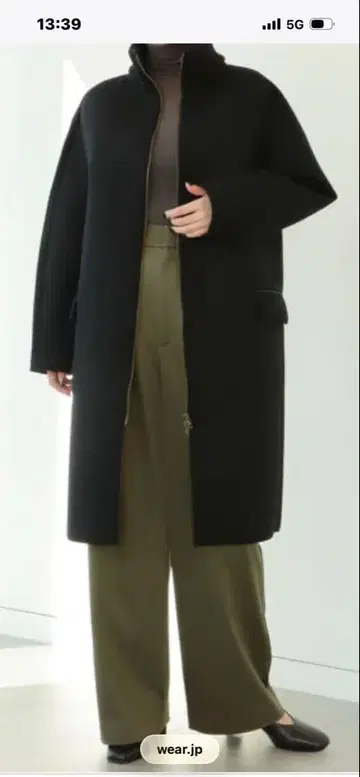 새상품 ak+1 하이넥 본딩 코트 38