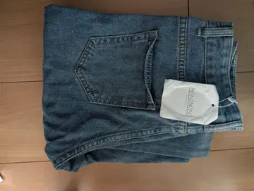 미사용 라이트 블루 스트레이트 데님