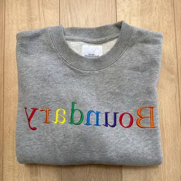 MOUSSY 보더 자수 그레이 트레이닝복